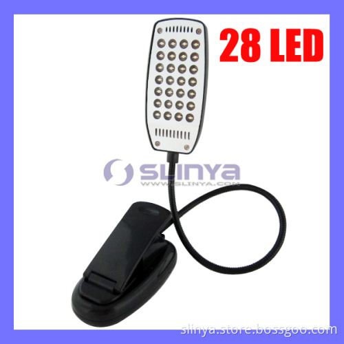 Black Flexible 28 LED Clip USB Light Desk Bed Flashlight Book Reading Lamp Electronic Gift Logo Printing(LIGHT-152)